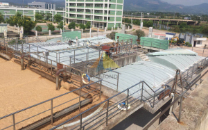 廣東南雄化工工業(yè)園污水池加蓋工程