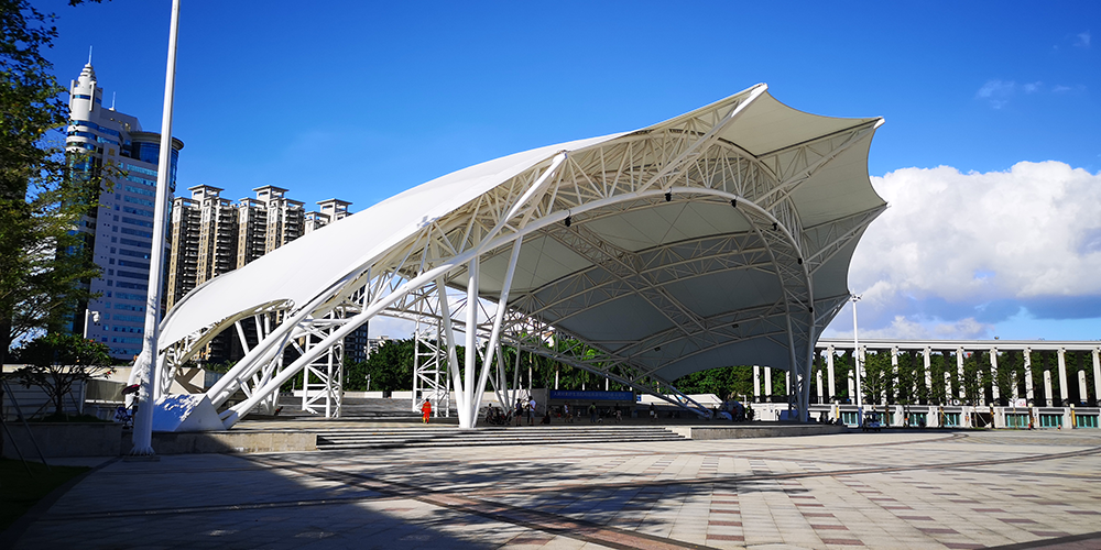 深圳新橋市民廣場PTFE舞臺(tái)膜結(jié)構(gòu)工程