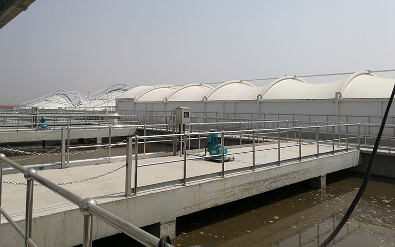 青島李村河污水處理廠反吊氟碳纖維膜